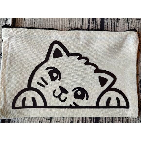 kitten pencil case travel bag cosmetic bag - Picture 2 of 4